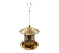 Harilla Bird Feeder, Bird Food Container Iron Compact Lightweight Versatile Decor Feeding for Backyard Porch Garden Lawn Yard, Butterfly Pattern