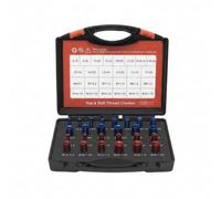 Harilla Bolt Thread Gauge Nut and Bolt Checker Thread Identifier Measuring Tool Aluminum Alloy Design with Inch and Metric Reading Aid Suitable for Workshop Garage Maintenance Engineering
