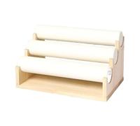 Harilla Bracelet Display Stand Bangle Holder, 3 Tier Wooden Base Freestanding, Showcase Rack for Selling Shop Window Cabinet, White