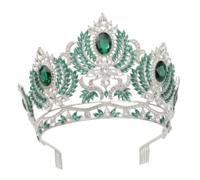Harilla Bridal Crown Rhinestone Bridal Gilded headpieceTone Crown with Comb Clasps for Brides, Pageant Contestants, Proms, style to 3