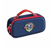Harilla Canvas Pencil Case Large Capacity Pencil Pouch Stationery Organizer Pen Bag Heavy Duty 600D Canvas Portable with Handle Suitable for Students School Classroom, Blue, British 4-Layer