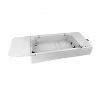 Harilla Case with Sturdy Hard Base Open Accessory Compartment PVC Material Foldable Hinged Design Secure Metal Latch Suitable for Home Storage and Machine Organization, Grey, Light Grey