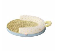 Harilla Cat Cooling Bed Cooling Bed Cat Bed Cat Mat Pet Lounger With Cushion And Rattan Sleeping Layer Airy Filling And Secure Rim suitable for apartment, Sea Salt, 50-50-4cm