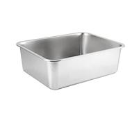 Harilla Cat Litter Tray for Kittens Stainless Steel Open Design Large Capacity Pet Waste Container Easy Maintenance, 60cmx40cmx10cm