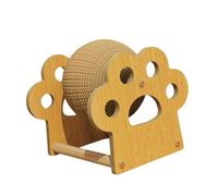Harilla Cat Scratching Ball with Stand Protect Sofa Floor Grind Claws Interactive Cat Toy Kitten Scratcher Ball for Indoor Cats, Paw Shape