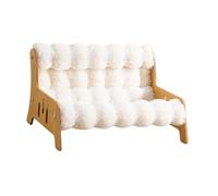 Harilla Cat Sofa Bed Elevated Cat Bed Wooden Frame Stable Pet Sofa for Indoor Cats Pet Accessories, L