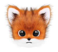 Harilla Character Headwear Animal Headpiece Canine Vulpine Costume Cap With Soft Muzzle And Comfortable Wearable Fit Suitable for cosplay costume parties role, Fox White