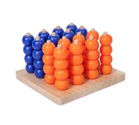 Harilla Children Board Game Wooden Strategy Game Board Toy Puzzle Game Bead Game Stacking Game With 3D Vertical Grid For Thinking Skills Focus Training Hand