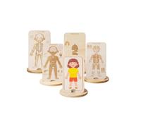 Harilla Children Body Puzzle Wooden Human Body Learning Puzzle With Interactive Layer Peeling For Understanding Muscles Organs And Skeleton Structure Suitable, style to 1
