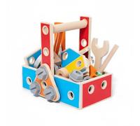 Harilla Children Repairing Blocks Educational Toy Building Set Tool Kit Wooden Wrench Screwdriver Nut And Box For Preschool Suitable for creative play daycare use home play