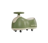 Harilla Children Rocking Vehicle On Car Push Scooter Toy With Steering Wheel Seat And Caster Wheels Music And Lights For Active Indoor Fun suitable for indoor, Matcha Green