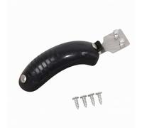 Harilla Children Scooter Brake Rear Wheel Brake Replacement Component With Metal Mounting Plate And Screws And Stainless Steel Build Ergonomic Surface, Black, style to 2