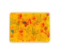 Harilla Children Sensory Pad Mat Toddler Activity Mat PVC Liquid Cushion With Floating Shapes For Touch Based Play And Focus Suitable for preschool home daycare waiting rooms, Orange Red