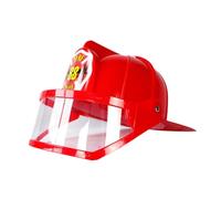 Harilla Children's Firefighter Hat Toy Plastic Role Play Fireman Safety Helmet with Goggles Fireman Fancy Dress Cosplay Accessories Secure Cap for Kids Playing Boys and Girls Gift, Red