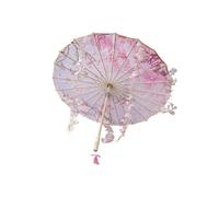Harilla Chinese Japanese Oiled Paper Umbrella 32" Oriental Parasol for Stage Performance, Pink Blossom