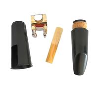 Harilla Clarinet Mouthpiece Kits Musical Instruments Part Professional Ligature Cap Woodwind Mouthpiece for Stage Repair Performance, Gold clip
