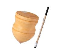 Harilla Classic Wooden Trompos Paint Your Own Wooden Toys with Rod Handmade Enhanced Stability Tops with Point for Toddlers Children, 8 inch with 50cm Rod