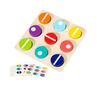Harilla Color Matching Game Wooden Sensory Toy Early Education Brain Teasers Learning for Activity Logical Thinking Memory Training