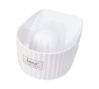 Harilla Compact Nail Soaking Bowl, Shell Shape Comfortable Soak Off Polish Remover for Nail Cleaning Manicure Tool Girls, White