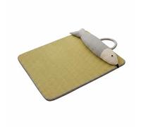 Harilla Cooling Floor Pad Pet Cooling Mat Dog Cat Bed Cushion With Airy Mesh Weave Rattan Texture Raised Washable Easy Care Suitable for sofa lounging, 65 45cm, Fish Mat