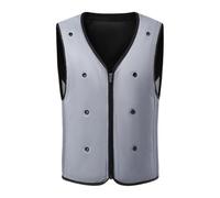 Harilla Cooling Vest Zipper Vest Breathable Vest Work Vest Sleeveless Workwear With Ventilated Mesh Sides And Tailored Shape In Lightweight Polyester And TPU, Grey, Grey, XL, XL