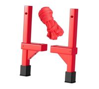 Harilla Cosplay Wooden Stilts Costume Play Props with Strap Versatile Solid Wood Stilt Folk Dance Props for Anime Expo Festivals Kids, Red, 50cm