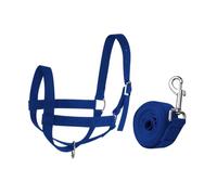 Harilla Cow Halter with Leading Rope Adjustable Nylon Barn Essential Supply Cattle Calf Halter Bull Bridle for Oxen Bull Ranch Sheep, M