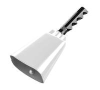 Harilla Cowbell Decorative Call Loud Cheering Sport Events Party Celebration Concerts, White