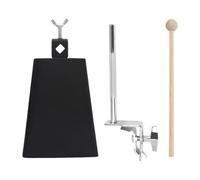 Harilla Cowbell with Clamp Cowbell Holder Metal Accessory Drum Pedal Attachment Adjustable for Drumset 6" Percussion Holder Cow Bell, D Set