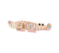 Harilla Crocodile Activity Wall Busy Board Sensory Panel Cartoon Educational Learning Center for Toddlers Kids Daycare Playroom Decor, pink
