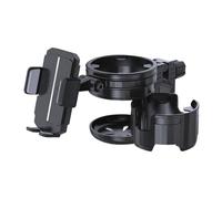 Harilla Cup Holder s Storage Rack Versatile Can Hold 2 Cups Easy to Install with Phone Mount Bottle Holder for Bike, Black