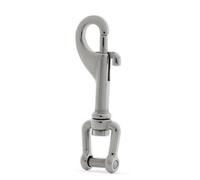 Harilla Diving Hook Stainless Steel 316 Snap Hook Connector Clip With Lower Hook Body And Side Locking Pin For Quick Release suitable for scuba gear sailboat rigging marine tethers, 100mm