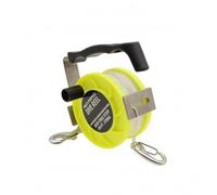 Harilla Diving Reel Guide Spool with Handle Line Reel Snap Hook Underwater Reel Stainless Steel Nylon for Diving Navigation Line Setup Suitable for Divers, Fluorescent Yellow, 290FT Approx. 88M