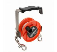 Harilla Diving Reel Guide Spool with Handle Line Reel Snap Hook Underwater Reel Stainless Steel Nylon for Diving Navigation Line Setup Suitable for Divers, Orange Red, 150FT Approx. 45M