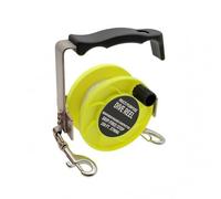 Harilla Diving Reel Guide Spool with Handle Line Reel Snap Hook Underwater Reel Stainless Steel Nylon for Diving Navigation Line Setup Suitable for Divers, Fluorescent Yellow, 150FT Approx. 45M