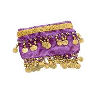 Harilla Dog Belly Dance Hip Scarf Dress up Funny Lightweight Lovely Sequin Waistband Hip Curtain for Halloween Birthday Festival, Purple