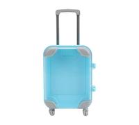 Harilla Doll Suitcase Mini Luggage Miniature Dollhouse Accessory Travel Case Pretend Play Toy Tiny Jewelry Storage Case for Kids Toddler Dolls Girls Birthday Gifts, Blue