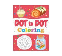 Harilla Dot to Dot Coloring Book for Children Preschool for Learning Early Education Puzzles Activity Book Cartoon, Food