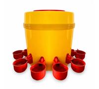 Harilla Drinking Bowl with Practical PP Container and Spill Resistant Edges for Long Term Use Suitable for Livestock Shelter Rural Barn Small Farm