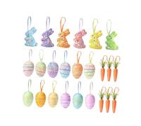 Harilla Easter Egg Decorations Colorful Foam Painted Easter Hanging Ornaments Set for Diy Home Party Decorations, Stylish Springtime Window Party Decor Spring Door Living Room Kitchen