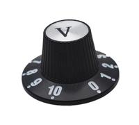Harilla Electric Guitar Control Knob Musical Instrument Part Black Easy to Install Replacing Premium Potentiometer Cap Top Hat Bell, V