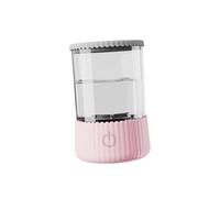 Harilla Electric Makeup Brush Cleaner Brush Cleaning Tool Plug in Type Fast Drying Automatic Brush Cleaning Drying Machine for Male Friend, pink