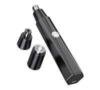 Harilla Electric Nose Hair Trimmer, Eyebrow Facial Hair Removal, Powerful Motor Travel Size Eyebrow Facial Hair Trimmer for Men, Black