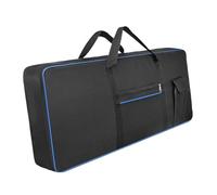 Harilla Electric Piano Case, 61Key Keyboard Gig Bag, Anti Shock Carrying Case, Waterproof Handbag for Performance, Travel, Music, Blue