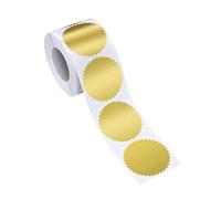 Harilla Embossing Labels Foil Sticker Seals Foil Paper Round Embossed Certificate Seal Stickers for Award Business Documents Library, Gold