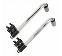 Harilla Extension Push Handle Extender Attachment Accessory with Metal Tube Curve and for Secure Clamp Suitable for Caregivers Centers Daily outings, Silver