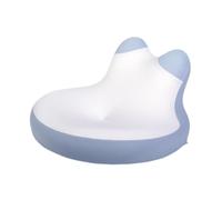 Harilla Face Down Reading Pillow Multipurpose Ergonomic Memory Foam Lying Down Pillow Bed Wedge Waist Support, Blue White