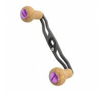Harilla Fishing Reel Ergonomic Replacement Crank Handle Cork Knob Carbon Fiber Comfortable Structure Smooth Turning Suitable for Gift Giving Outdoor Fishing, Purple