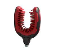 Harilla Fishing Rod Holder Rest Bracket Mount With Rubber Guarded And Ribbed Grip Hard PVC Shell And Metal Thread Joint suitable for bank fishing boat angling travel tackle box storage , Red