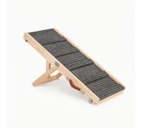 Harilla Folding Assistive Ramp Dog Ramp Pet Ramp With Wood Frame And Non Slip Surface Adjustable Heights And Foldable Design With Handle suitable for sofas beds cars windowsills